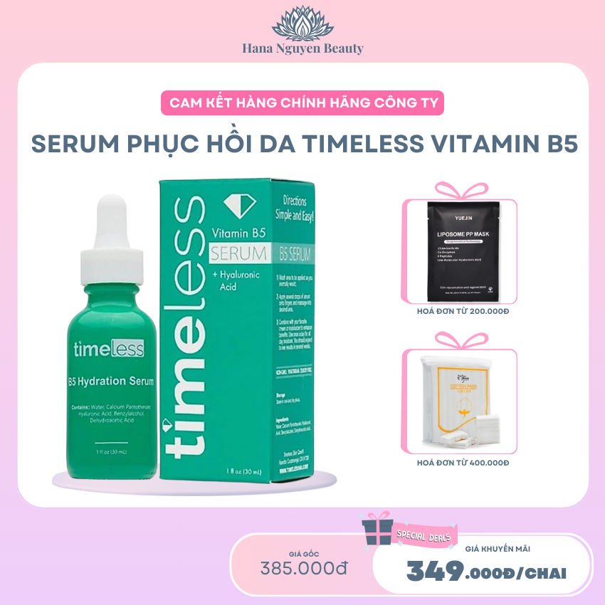 Serum làm dịu và phục hồi da Timeless Vitamin B5 30ml