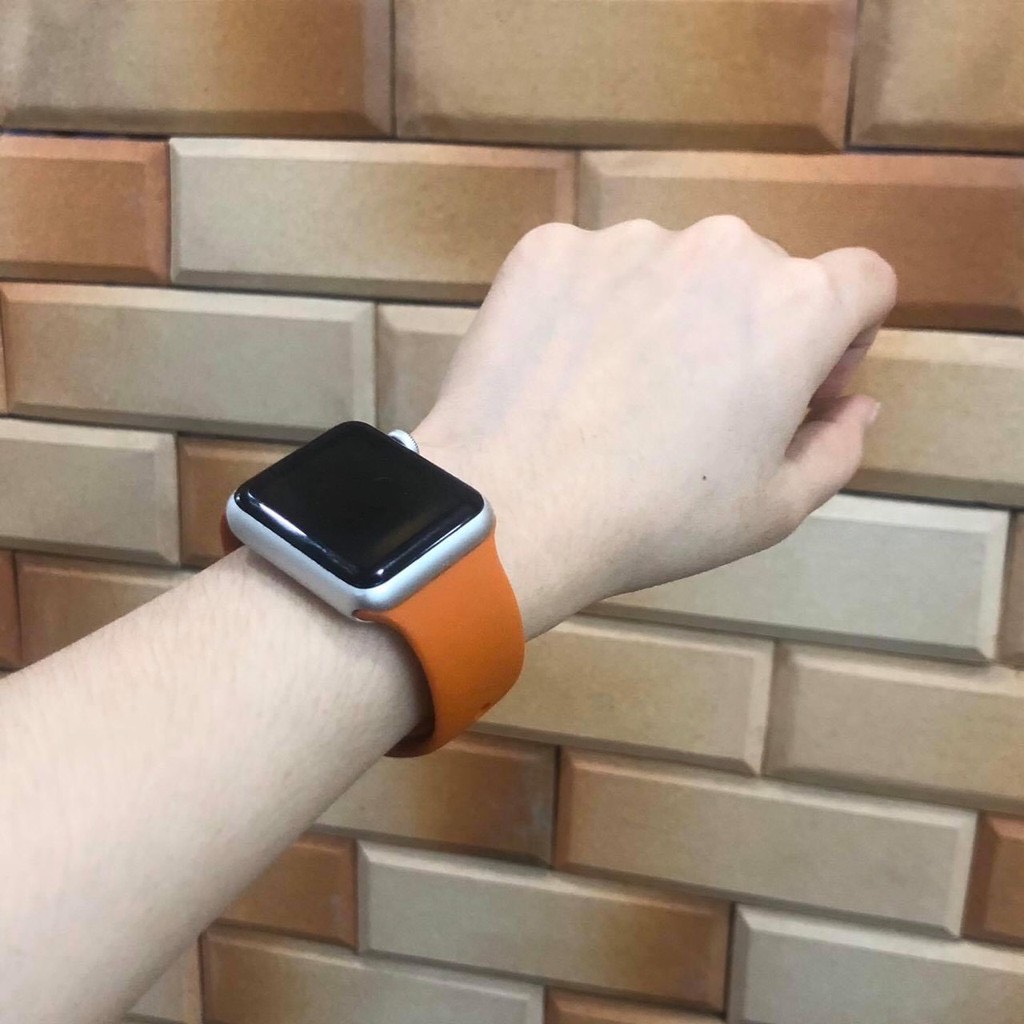 Dây đeo cao su Apple Watch màu cam đât best seller