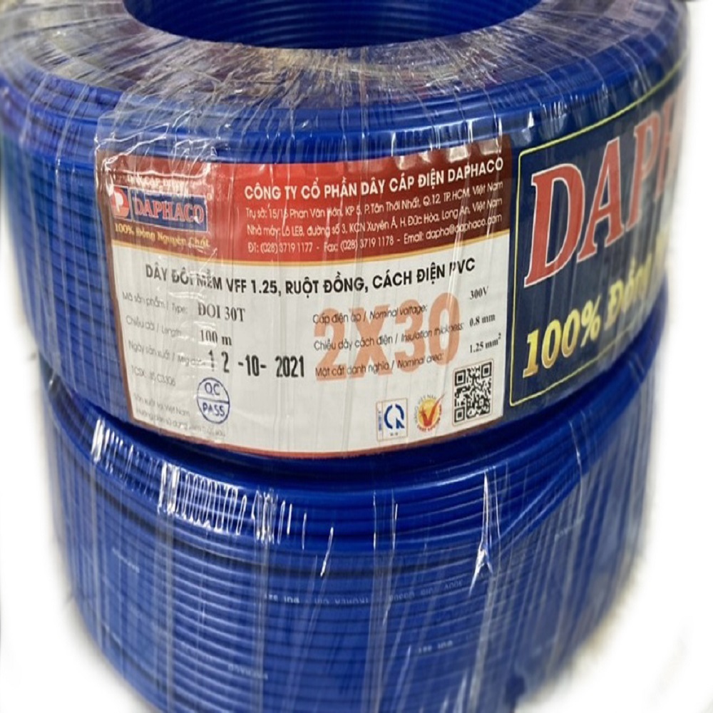 20 m dây điện daphaco dây đôi 2.5 2x30t
