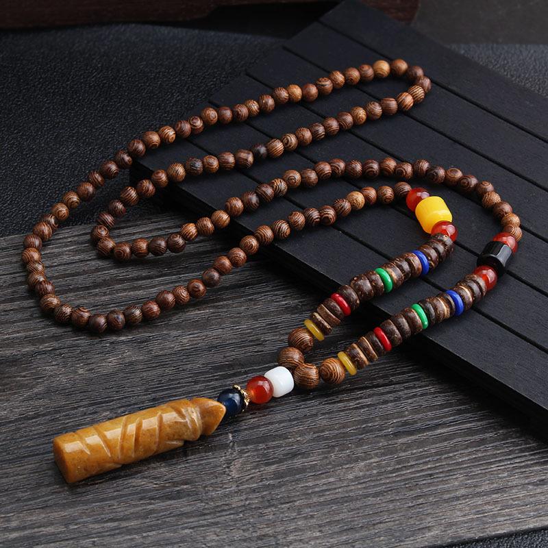 Dây chuyền vòng cổ nam bằng gỗ handmade thời trang cổ điển