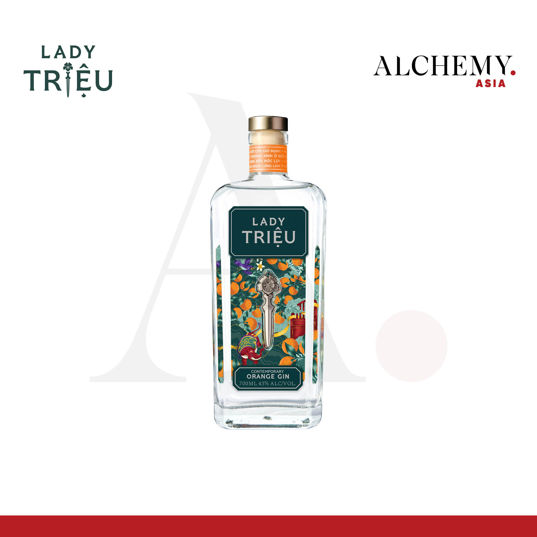 Rượu Lady Triệu Contemporary Orange Việt Nam Gin 43% 700ml