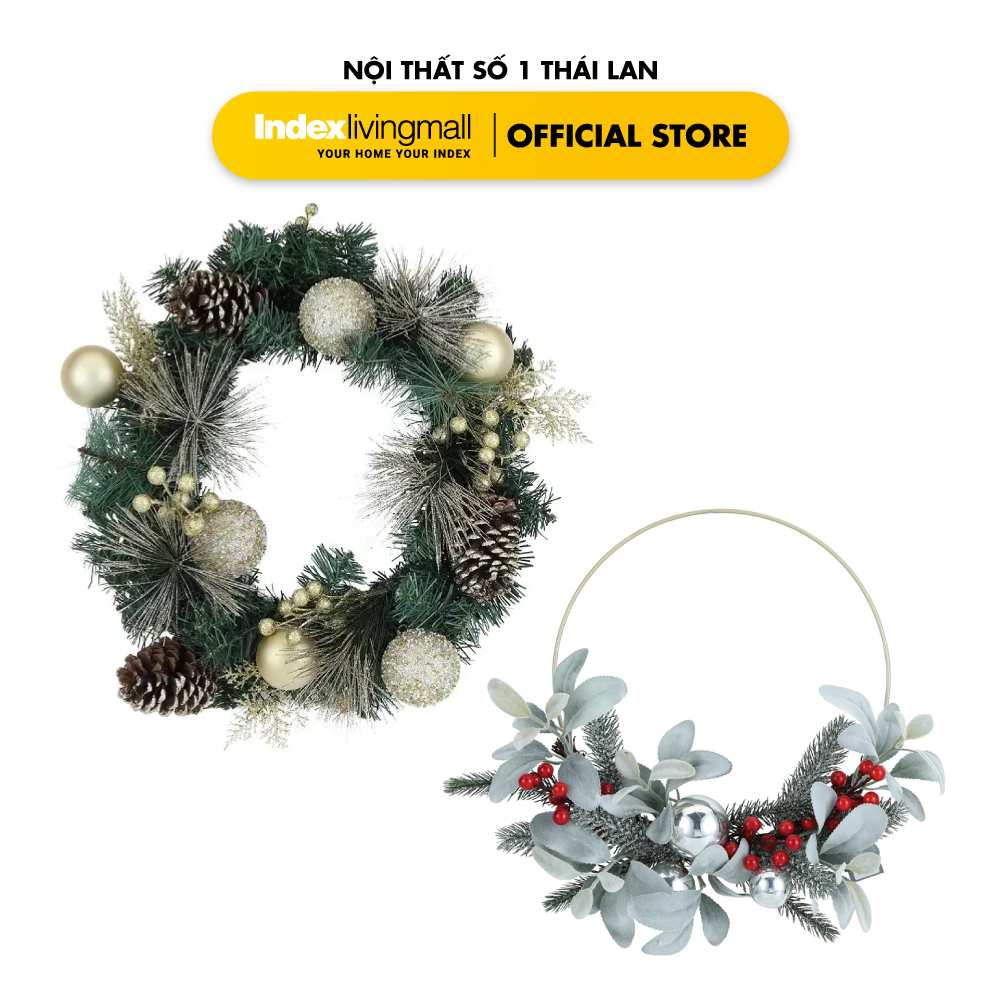 Vòng nguyệt quế trang trí giáng sinh | index living mall | nhập khẩu thái lan