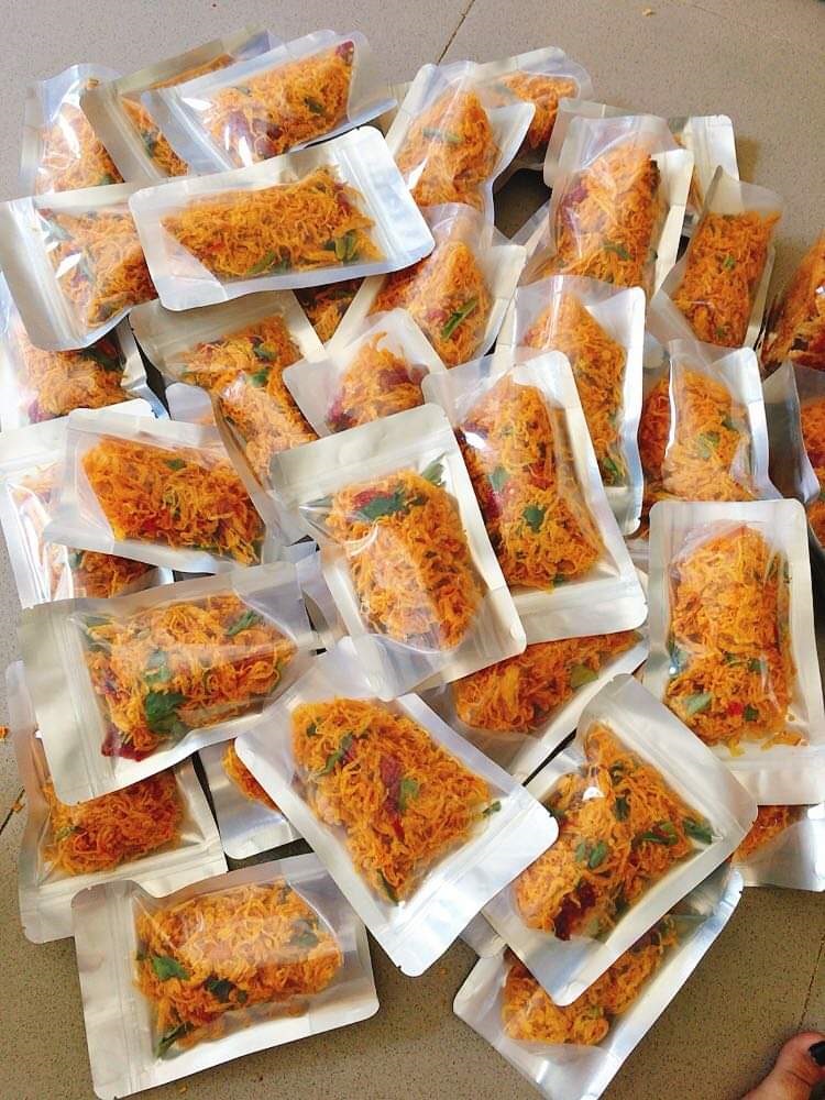 Khô gà Khô gà túi zip - Khô gà lá chanh - 5 túi 80k Khô Gà Tiện Lợi Ăn