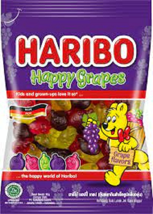 Kẹo dẻo vị trái cây Haribo Happy Grapes gói 80g