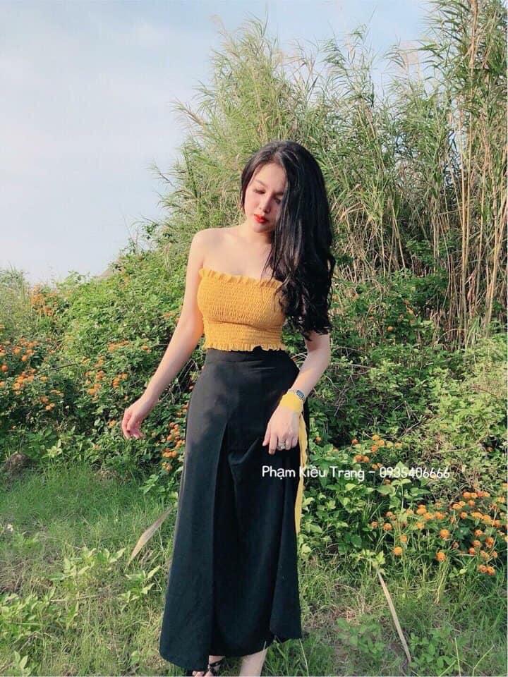 [Hoàn Tiền 15%]áo ống nữ nhún thun hot quá hot