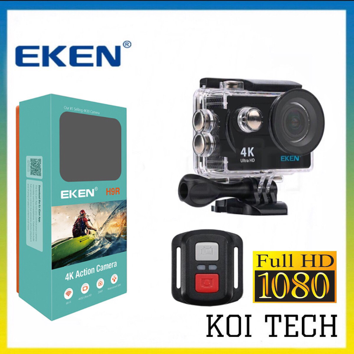 Camera hành trình 4k Eken H9r bản mới V8 nâng cấp 20MP – camera wifi ip xe máy oto phượt chống nước chống sốc - camera hành trình phượt mini - KOI TECH