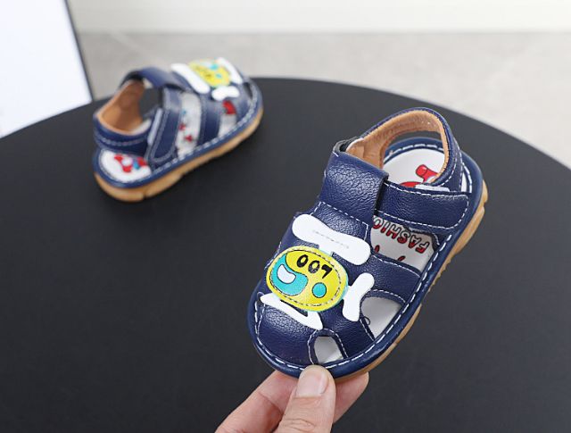TAPDI89 Dép tập đi bé trai, Dép Sandal Tập Đi Cho Bé Trai Bé Gái- da siêu mềm chống trơn trượt hình máy bay,mẫu mới