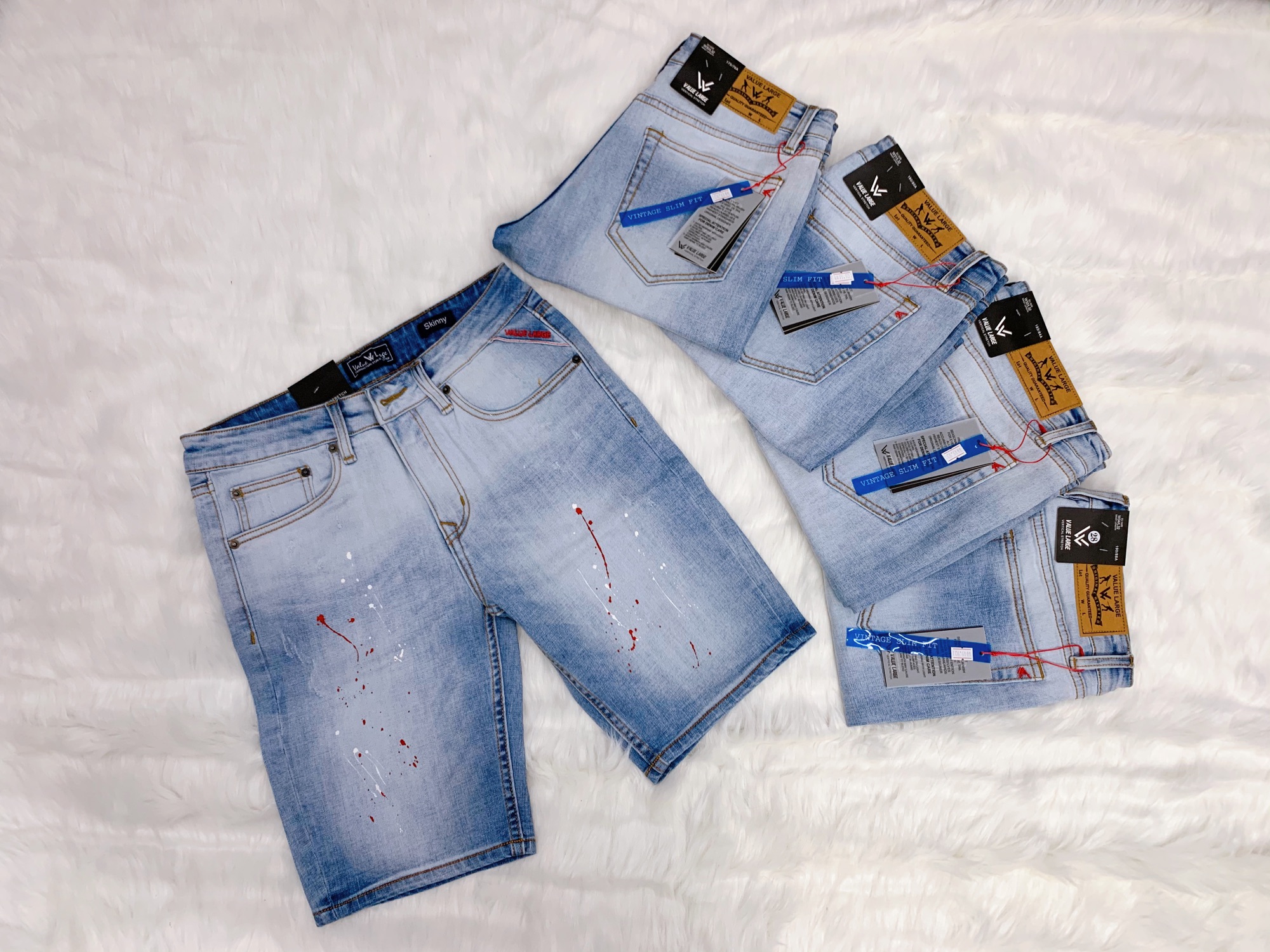 QUẦN SHORT JEAN NAM VẨY SƠN VALUE LARGE HÀNG VNXK CAO CẤP