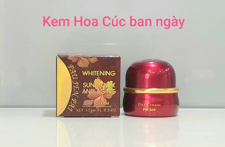 Kem hoa cúc ban ngày, Kem hoa cúc dưỡng da, chống nắng, che khuyết điểm, mỹ phẩm Pau Jen Pai, mỹ phẩm hoa cúc