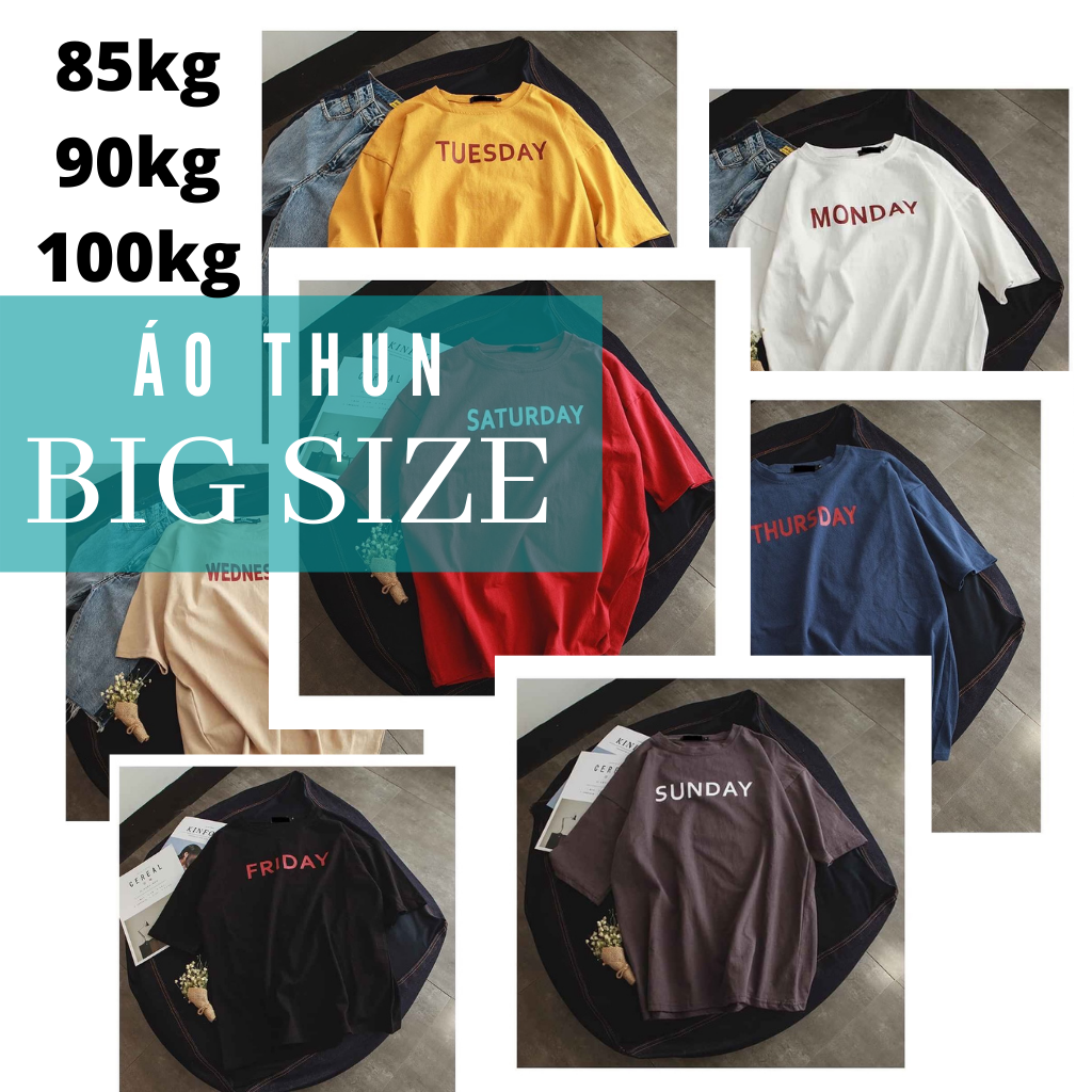 Áo Thun Bigsize, Áo Big Size Nam 85kg 90kg 95kg 100kg BST 7 Ngày