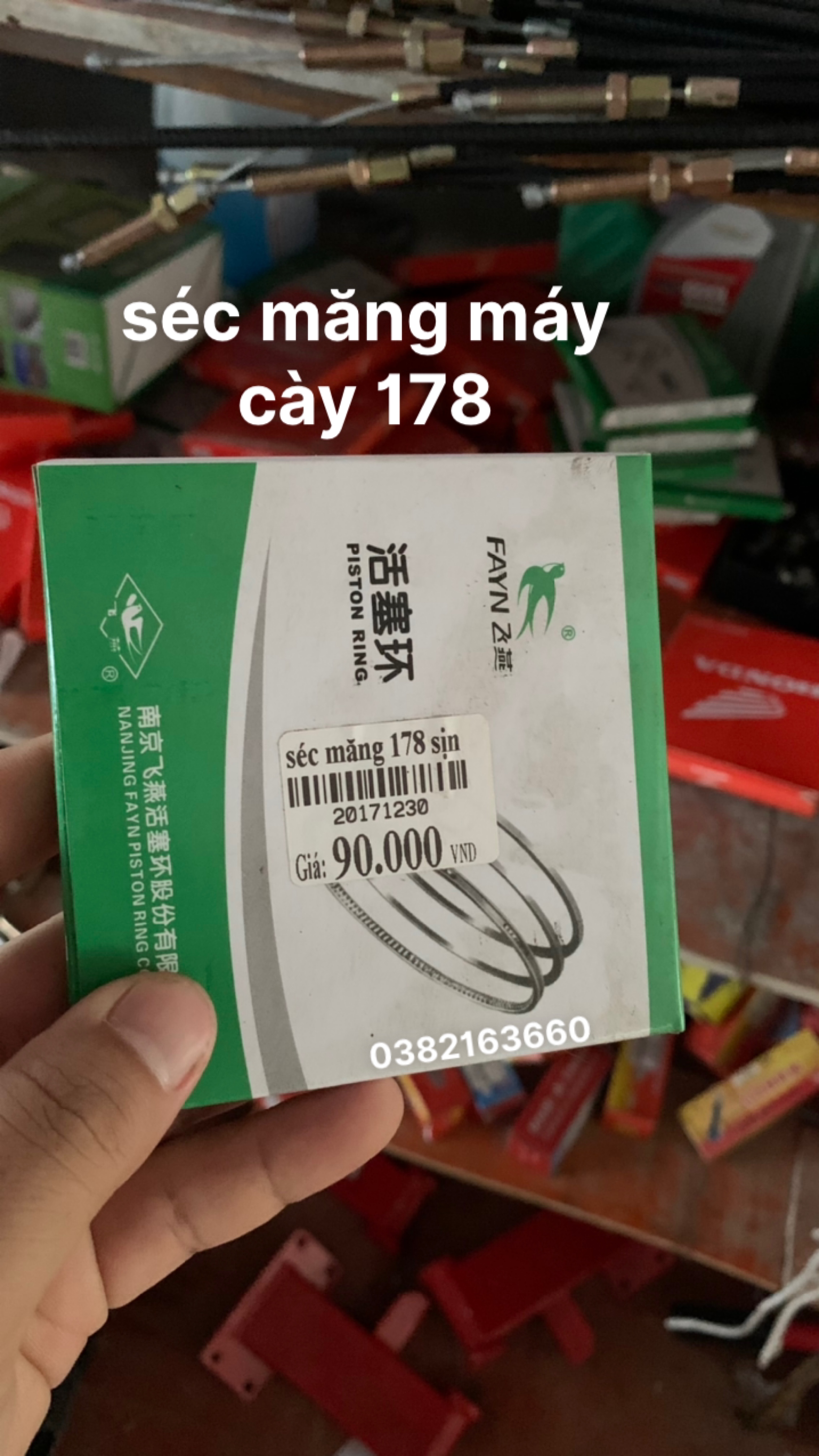 2 bộ séc măng máy cày 178 máy dầu