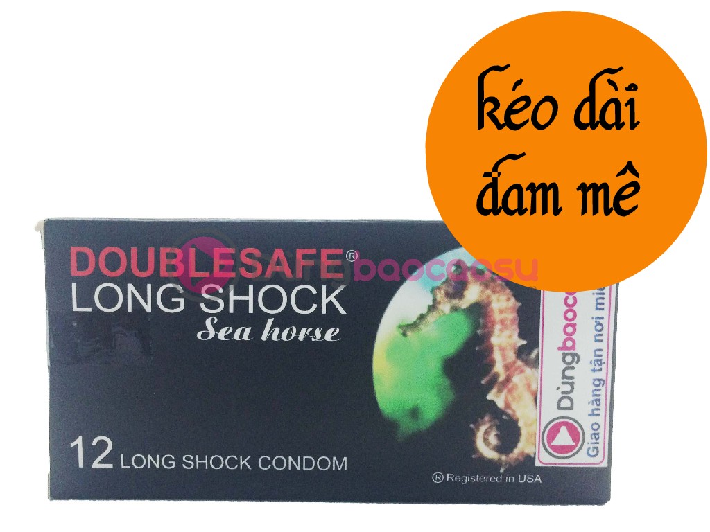 Bao cao su Cá ngựa Long shock bộ 12 bcs
