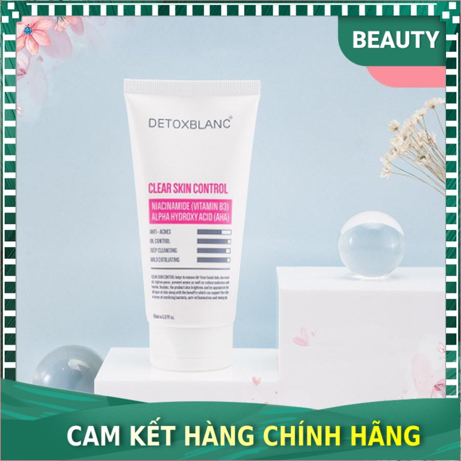 Sữa rửa mặt Detox Blanc dưỡng da sạch sâu lớp biểu bì, ngừa mụn