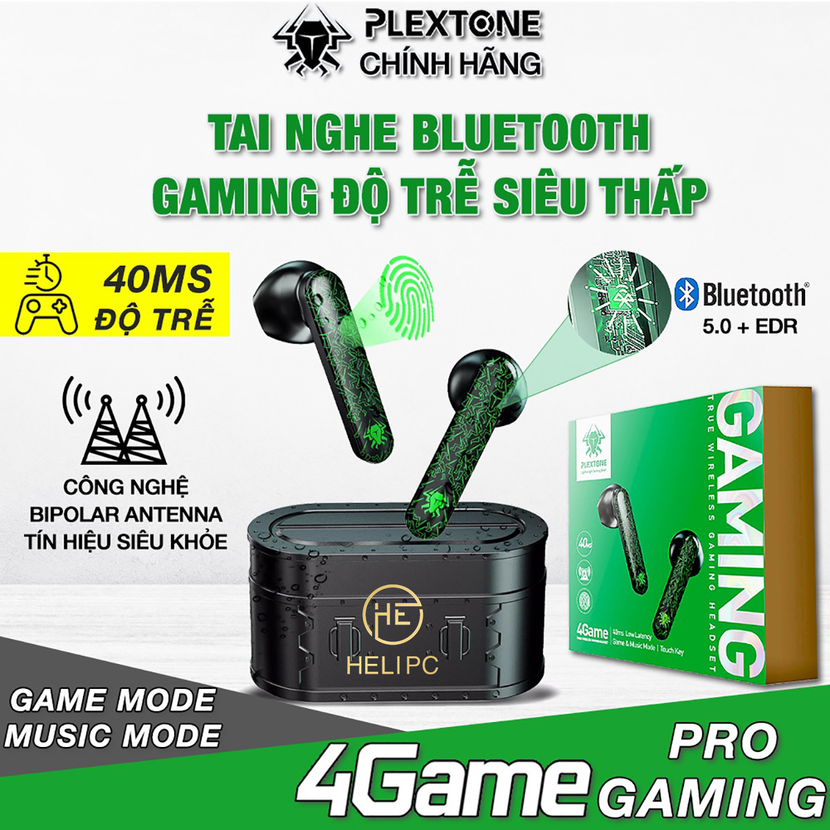 Tai nghe bluetooth PLEXTONE 4game 2021 - Tai nghe không dây bluetooth gaming độ trễ thấp