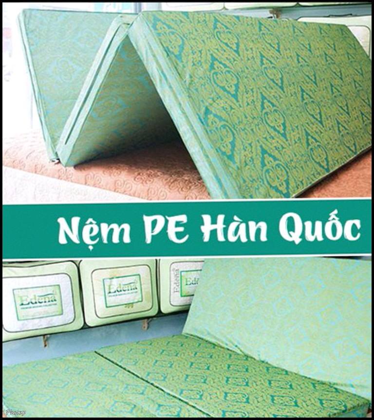 NỆM PE GẤP 3 CAO CẤP 1M4x1M95 DÀY 3CM