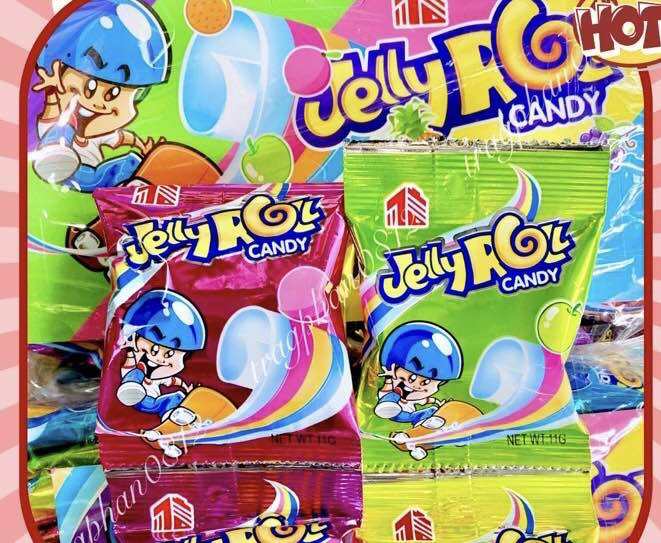 KẸO CUỘN TRÁI CÂY JELLY ROLL CANDY ( Bịch 30 gói)