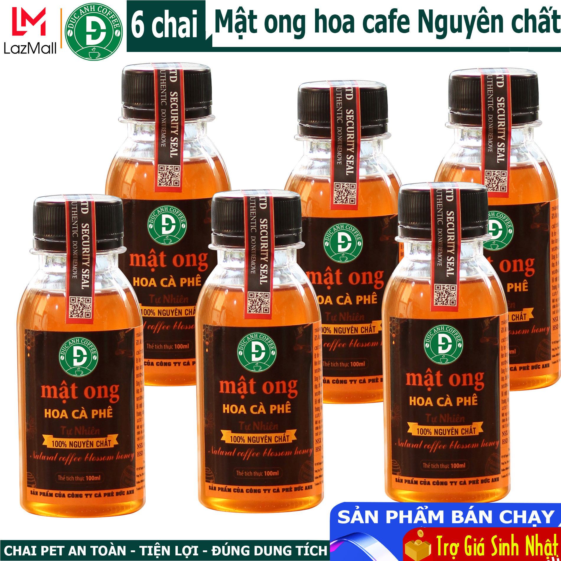 Bottle of pure honey honey flower coffee