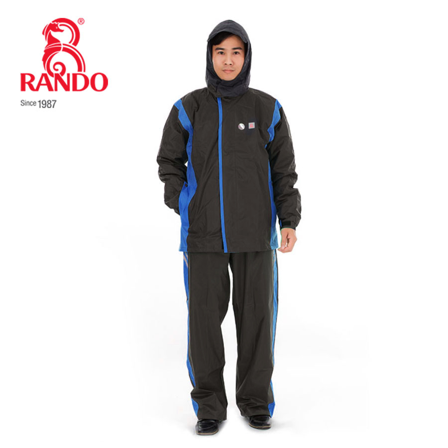 [HCM]Bộ quần áo mưa nam Rando TTCC size XL (Xanh đen)