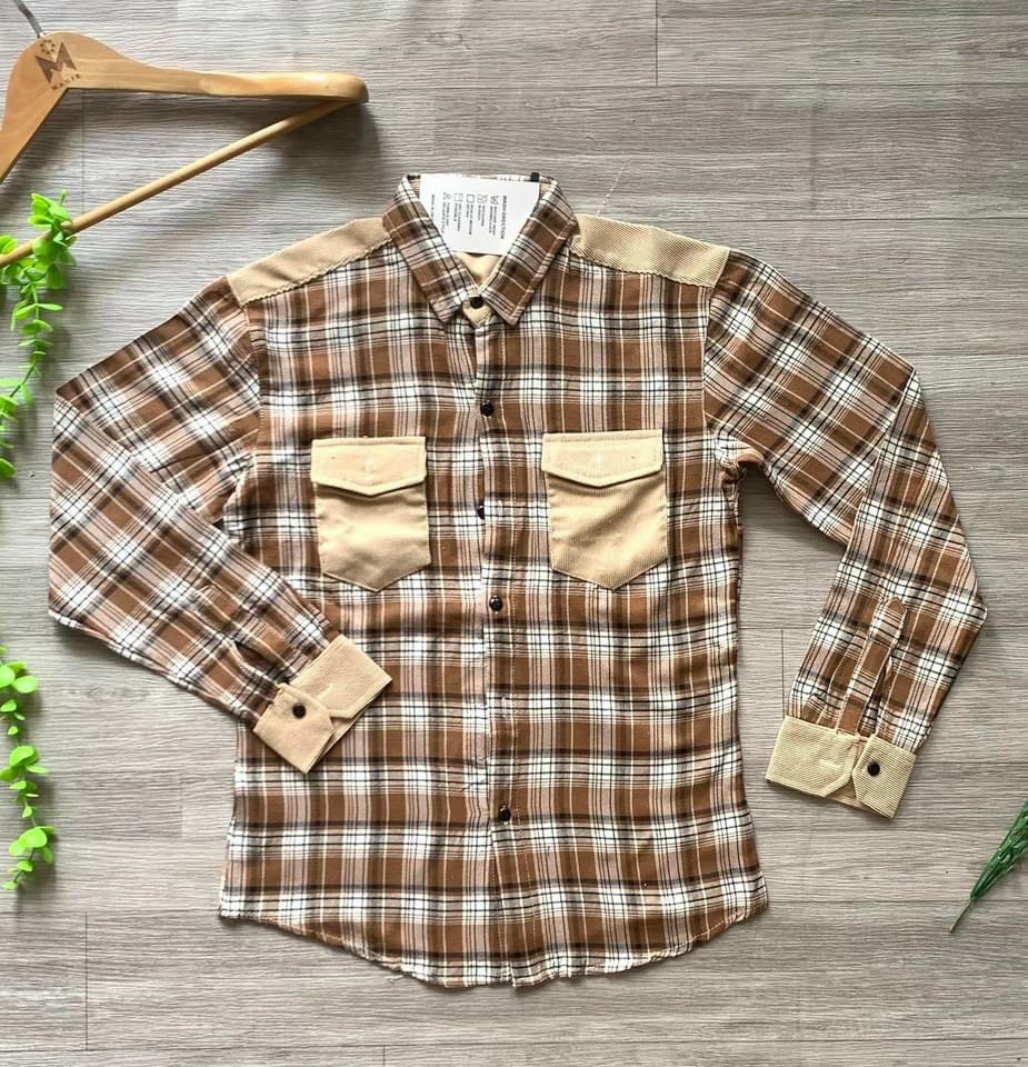 Áo sơ mi nam sọc caro chất kate nỉ hàng cao cấp mềm mịn giá rẻ