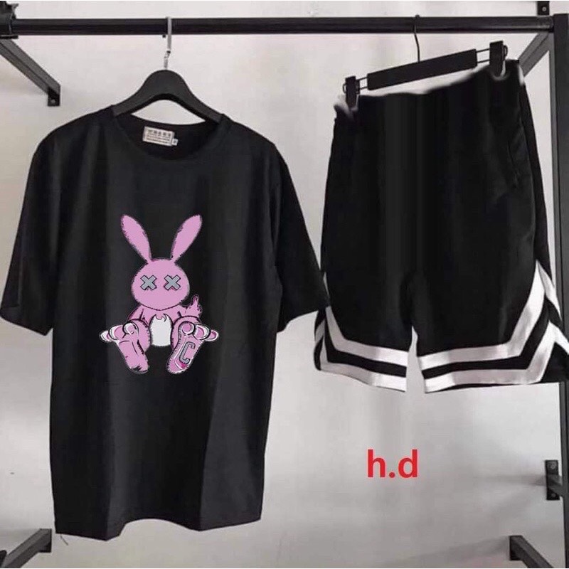 Sét áo thỏ hồng +quần đùi viền