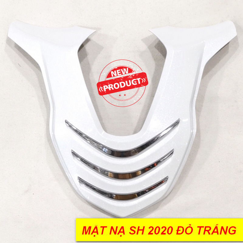 [sSALE SỐC] MẶT NẠ SH ĐỘ KIỂU SH 300I MẪU MỚI 2020 3 SỌC INOX SÁNG CHÓI - MÀU TRẮNG