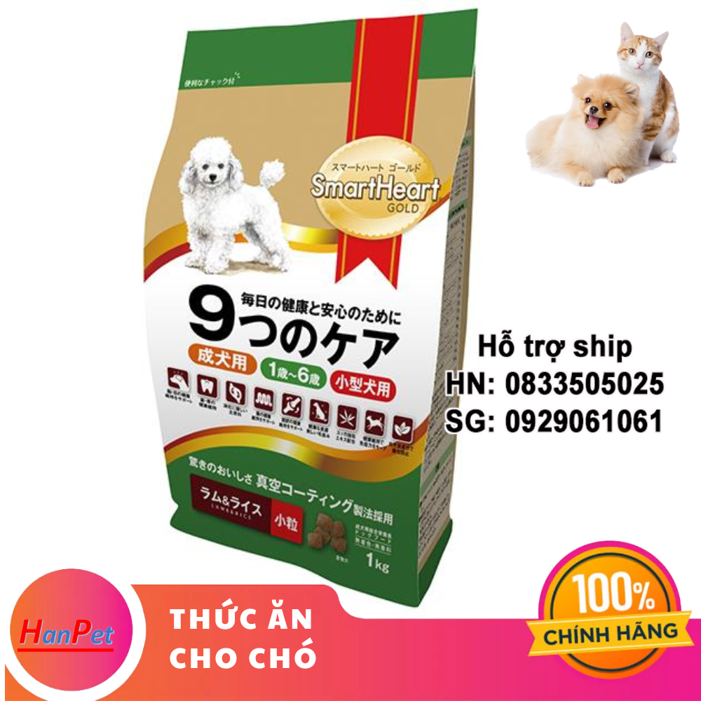  Hanpet - thức ăn dạng hạt cho chó mini - Smartheart Gold phù hợp với chó kích thước nhỏ như poole và phốc 