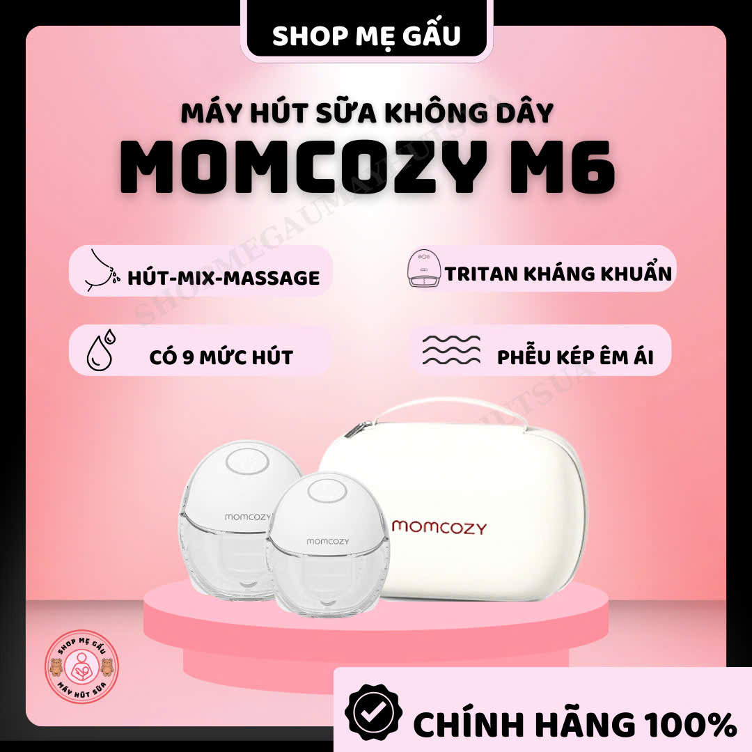 Máy hút sữa không dây Momcozy M6 chính hãng (MÁY ĐÔI)