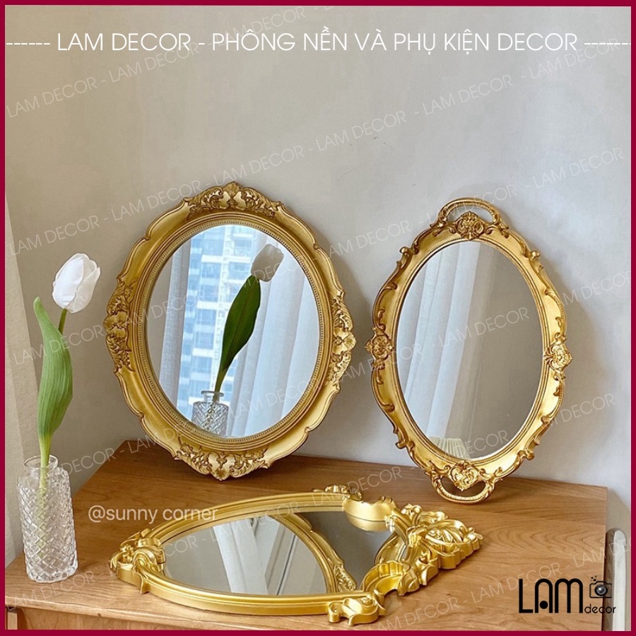 ♈﹍✴ Mirror Tray - Khay gương vintage và sang trọng