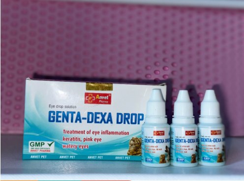 THUỐC NHỎ MẮT Genta Dexa Drop 10ml điều trị viêm mắt, đỏ mắt cho chó mèo