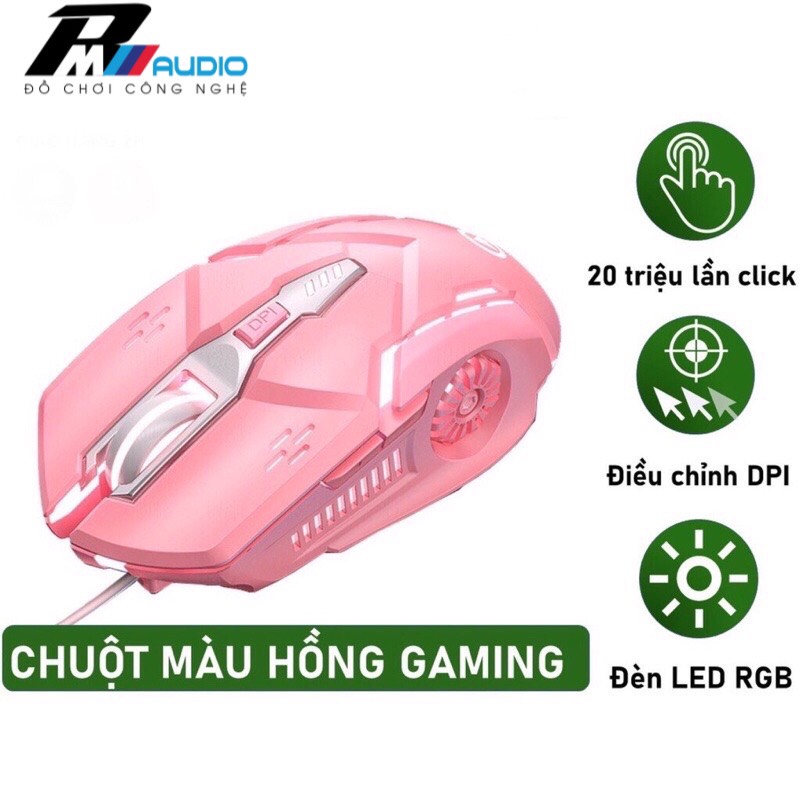 Chuột Máy Tính Để Bàn,Laptop G15 LED 7 Màu Cực Đẹp, DPI 3200, Chuyên Game Làm Việc Văn PhòngTiện Dụng -BMVAUDIO