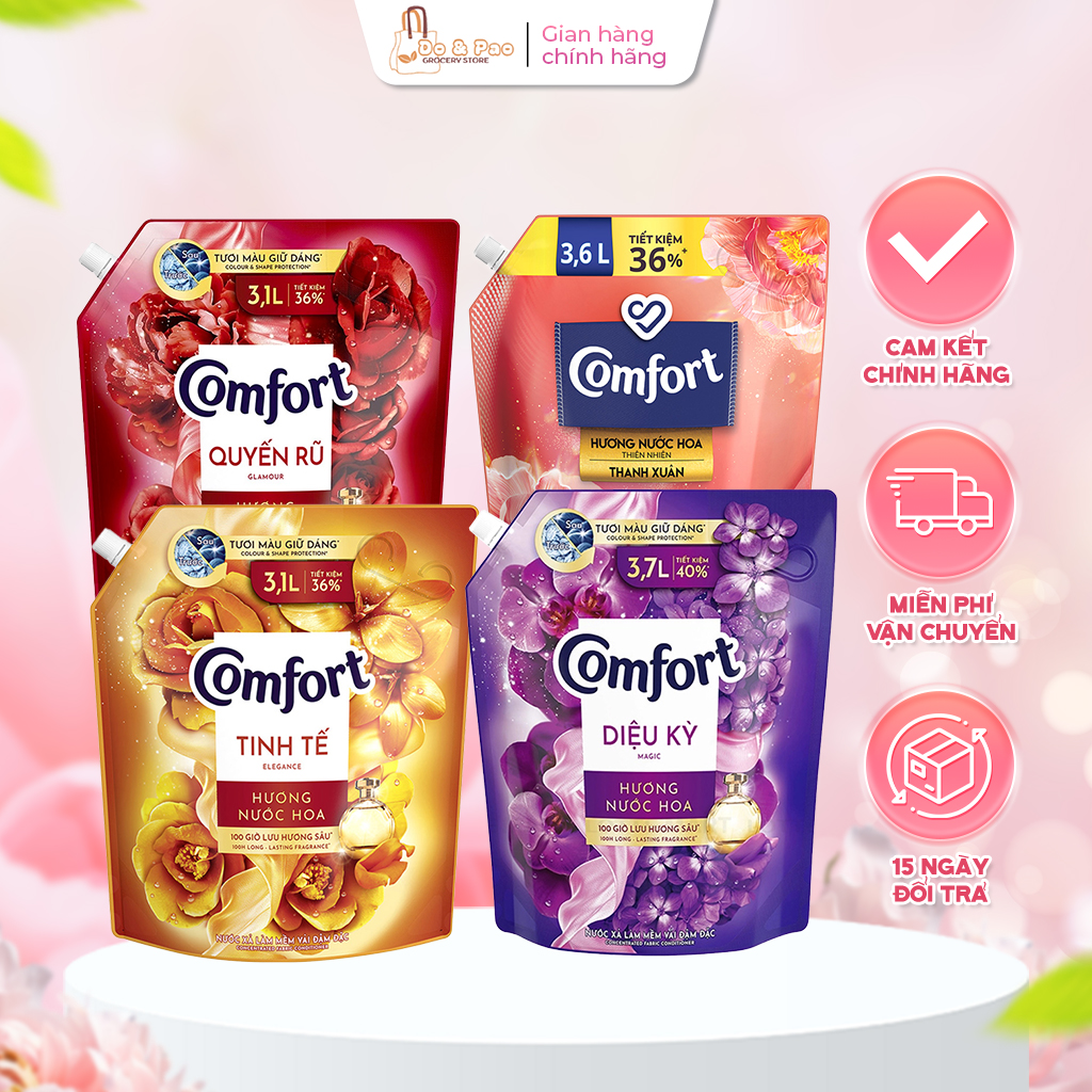 Nước xả vải Comfort Hương nước hoa Thiên nhiên 3,7L