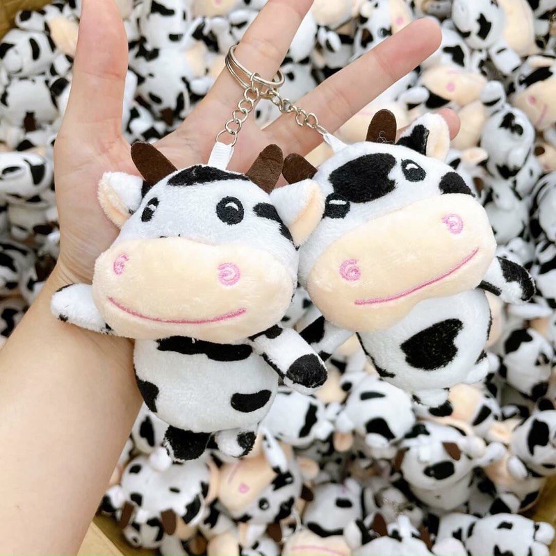 [HCM]Móc khóa con bò sữa phụ kiện túi xách nữ giá rẻ