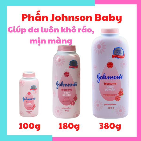 Phấn rôm cho bé phấn rôm Johnson baby 65g 100g 180g 380g hàng Thái Lan
