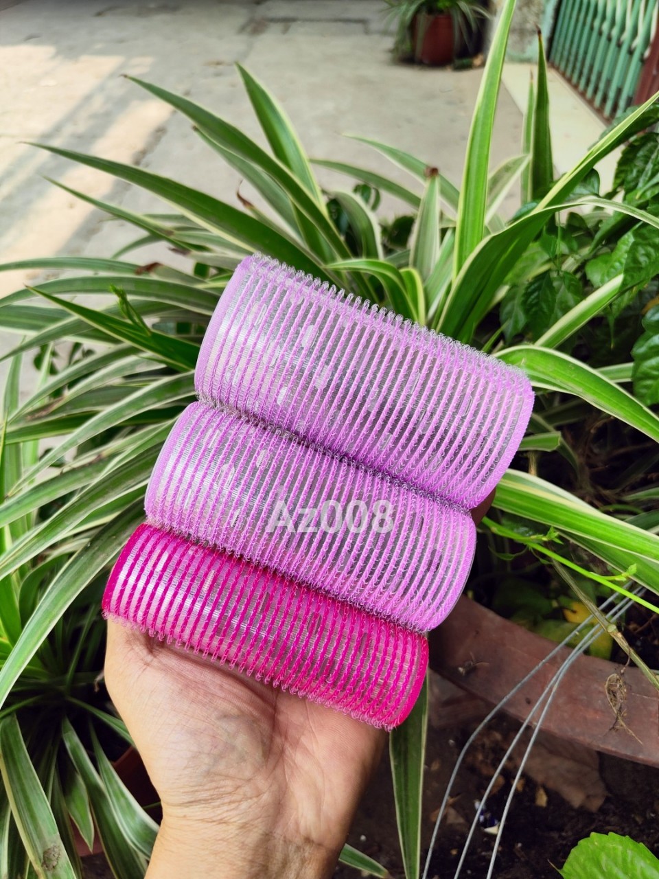 Lô cuốn tóc hàn quốc lõi nhôm 3, 4, 5x10cm siêu to dài tự dính uốn mái dài cỡ lớn az008