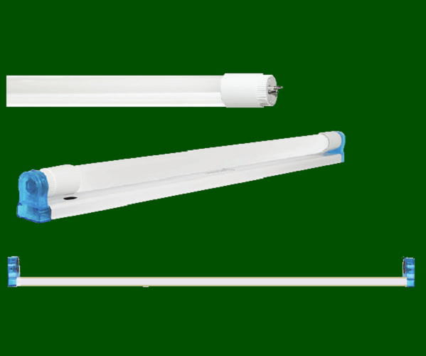 [HCM]Bộ 2 bóng đèn tuýp led T8 11W dài 60cm (Trắng) + 2 máng đèn 6 tấc