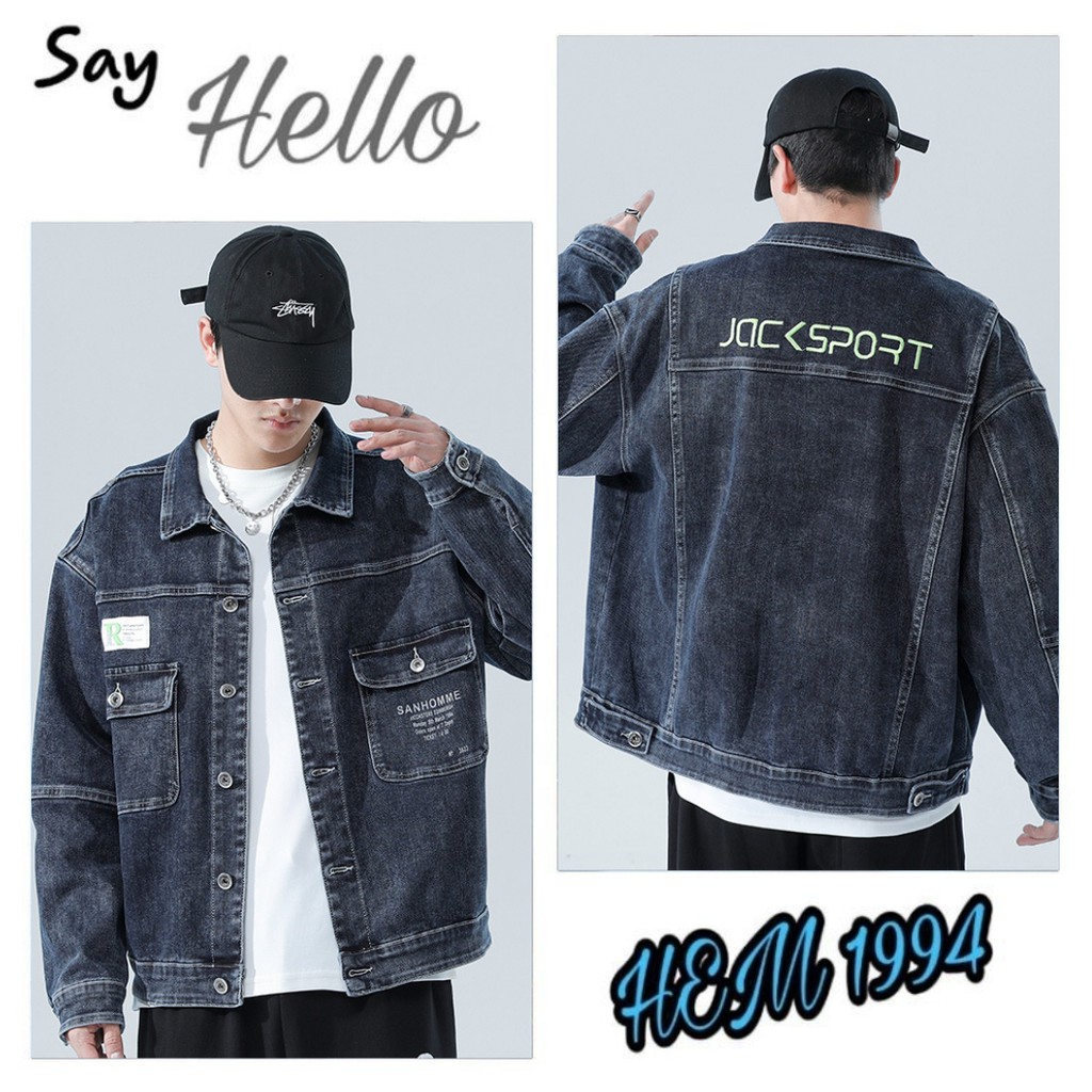 Áo khoác bò jean Sport xu hướng Nhật