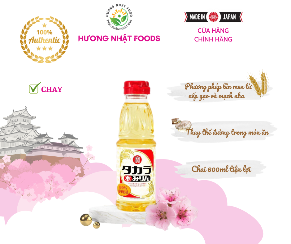 Gia vị nấu ăn nhật bản mirin takara 600ml