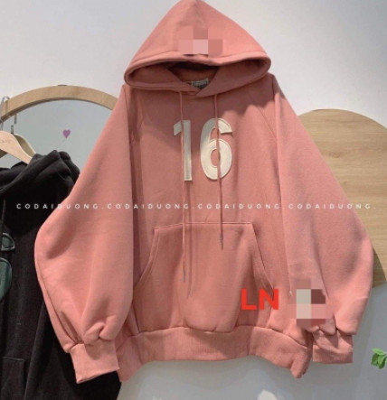 Freeshipmax-áo hoodie số 16 to ép nổi ln11