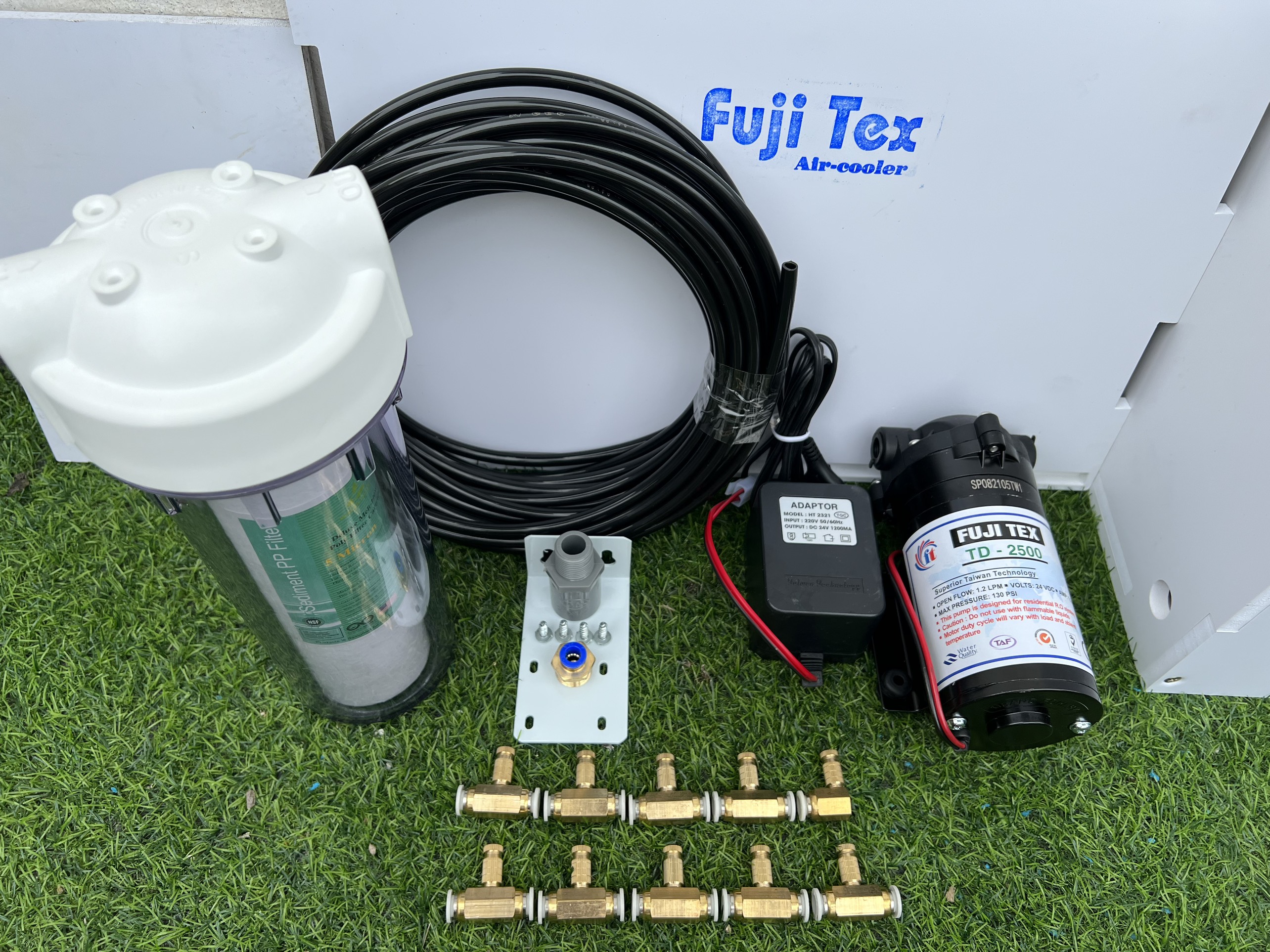 Trọn bộ máy phun sương làm mát 10 đầu phun