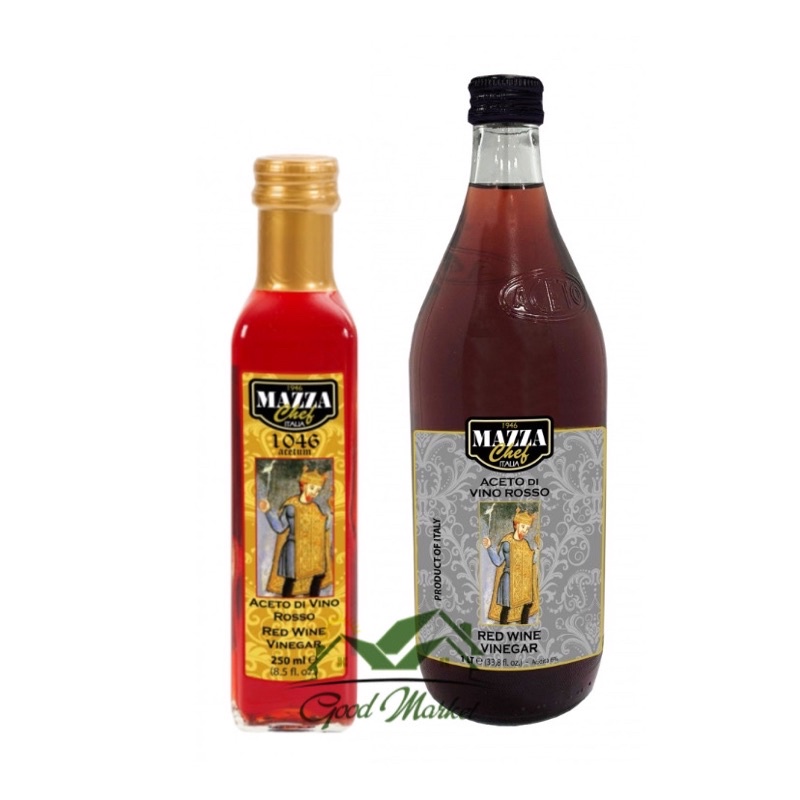 Giấm rượu vang đỏ vinegar mazza ý 250ml/1l
