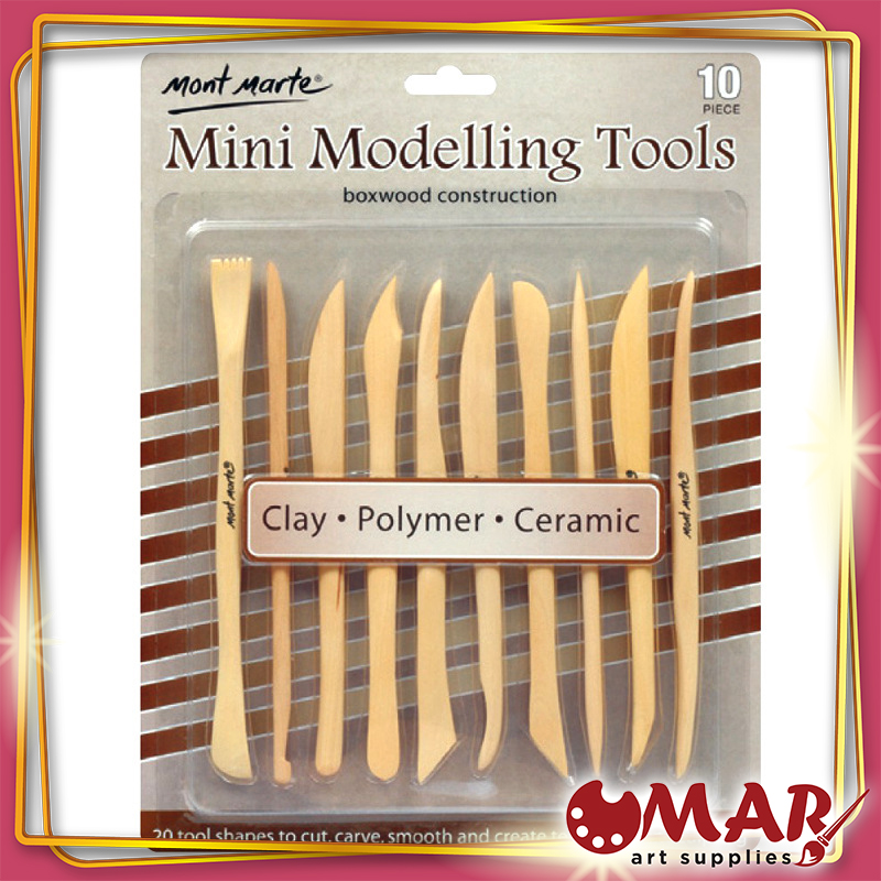Dụng cụ tạo hình đất sét mont marte set 5/10 cây