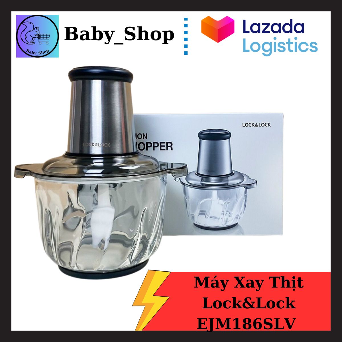 Máy xay thịt đa năng, máy xay thịt đa năng loại tốt. Máy Xay Thịt Cối Thuỷ Tinh Lưỡi Dao Kép LocknLock EJM186SLV - máy xay thịt, máy xay thịt cối thuỷ tinh cao cấp.