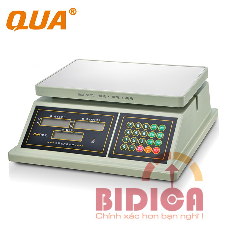 Cân Điện Tử Tính Tiền Siêu Thị Chống Nước Đài Loan Qua832 30Kg - Bảo Hành 18 Tháng