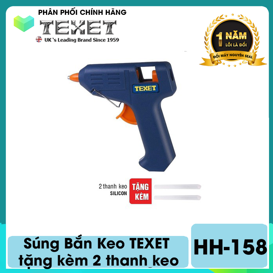 Súng bắn keo texet hh-158 tặng kèm 2 thanh keo