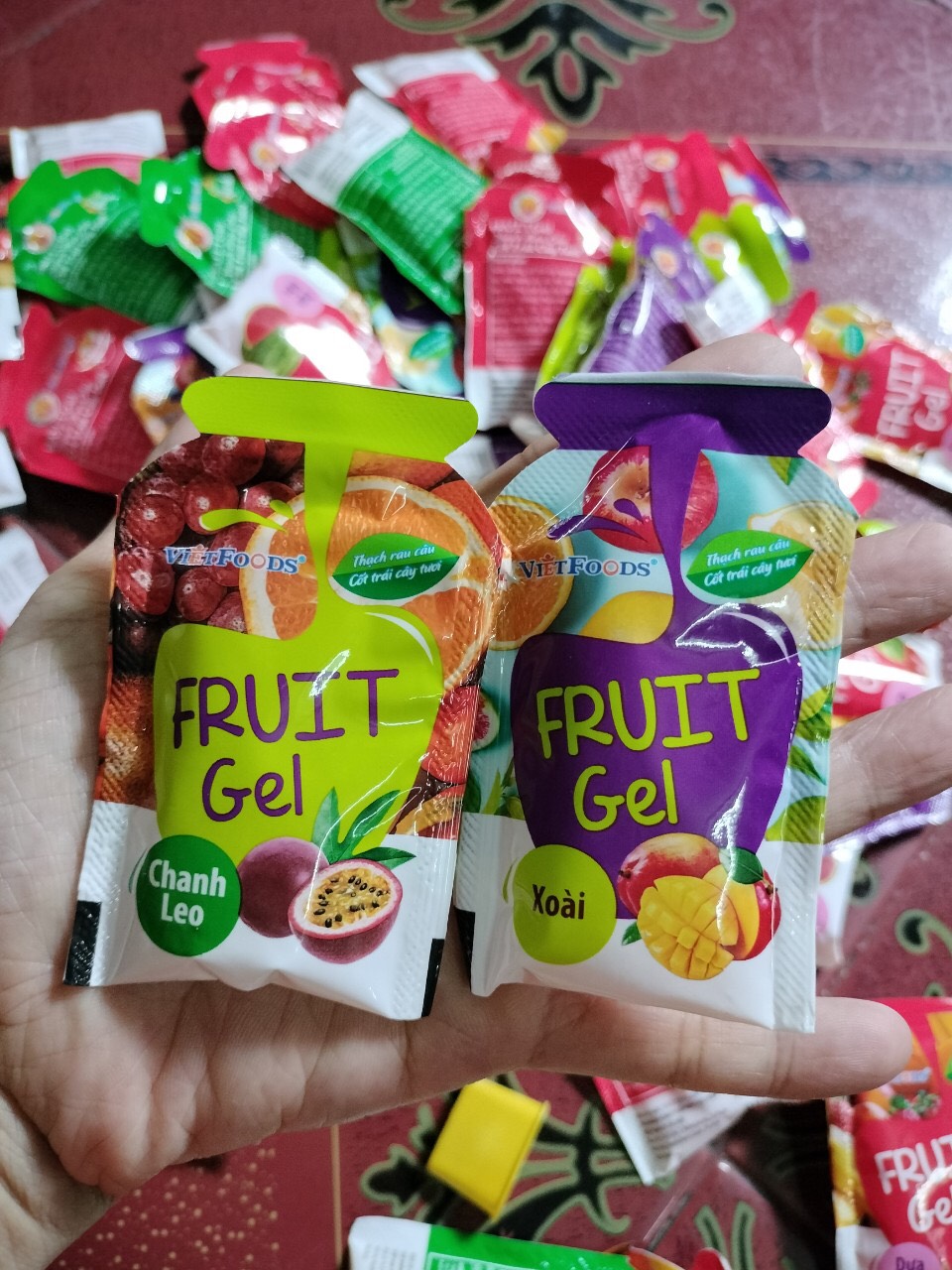 1 Túi 850g kẹo Thạch Rau Câu zaizai Vietfoods Cốt Trái Cây Tươi Fruit Gel đủ vị (Hàng Việt Nam Chất lượng tốt)