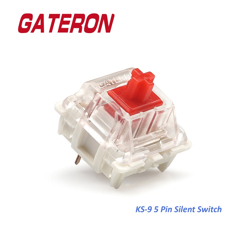 Yellow red brown linear tactile 5 pin retail package rgb smd diy hotswap gaming gateron mechanical keyboard switch ks-9 silent