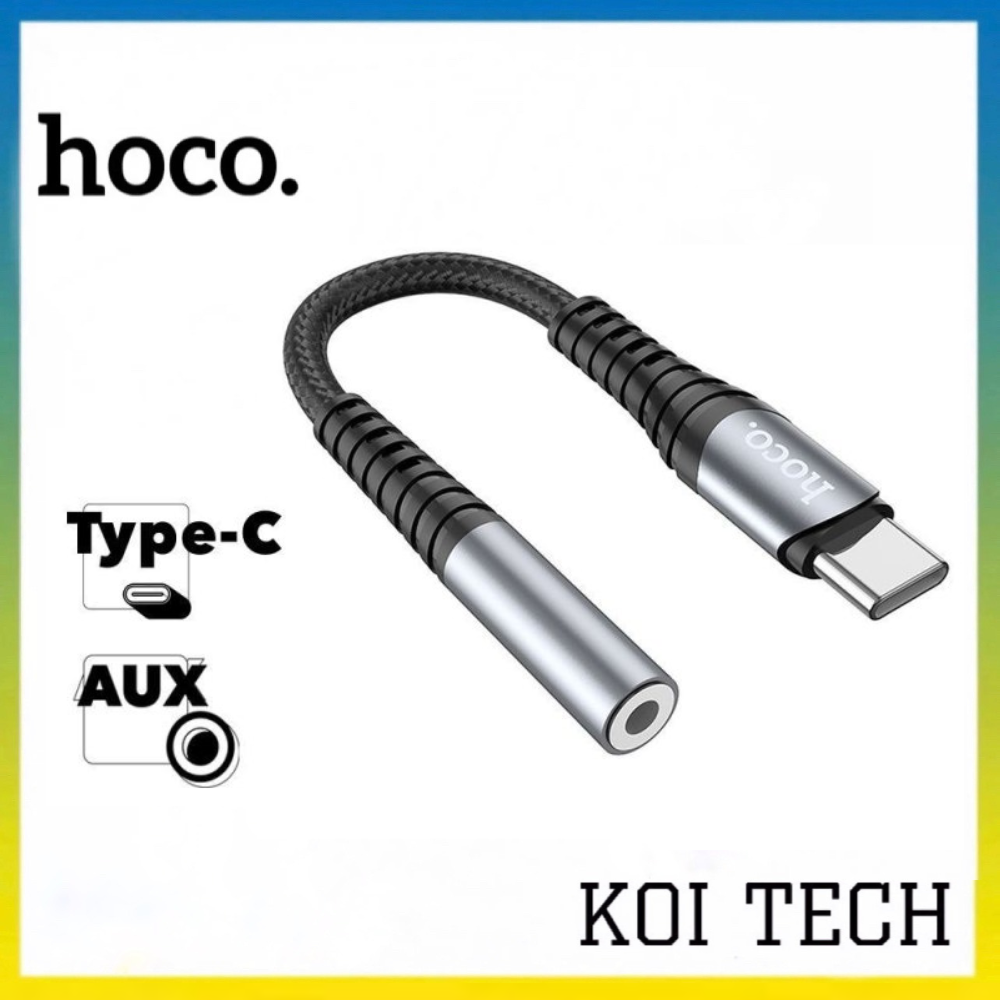 Jack chuyển tai nghe từ cổng type c sang chân cắm audio 3.5mm Hoco - cáp chuyển type c to 3.5 cho samsung oppo ,...vv  - KOI TECH