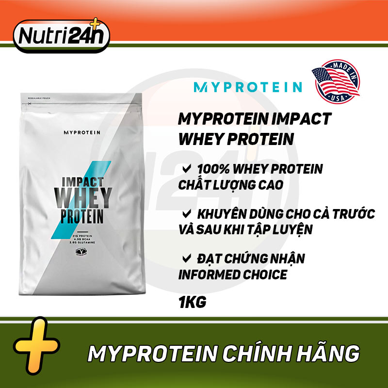Sữa Bột Hỗ Trợ Tăng C.ơ Nhanh My Protein Impact Whey Protein Authentic Từ