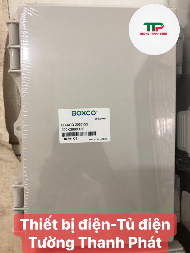 Tủ điện nhựa abs 200x300x150 chống nước ip67 boxco