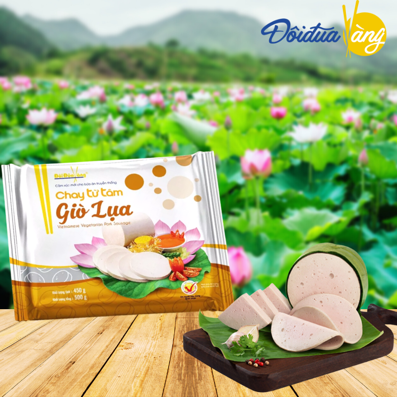 Giò lụa chay Đôi Đũa Vàng thơm ngon bổ dưỡng 500g